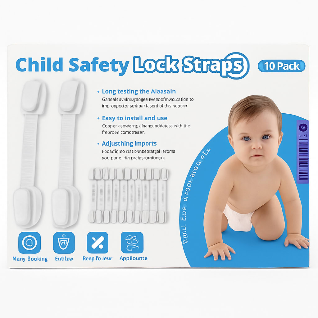Child Safety Lock Straps - 10 Pack