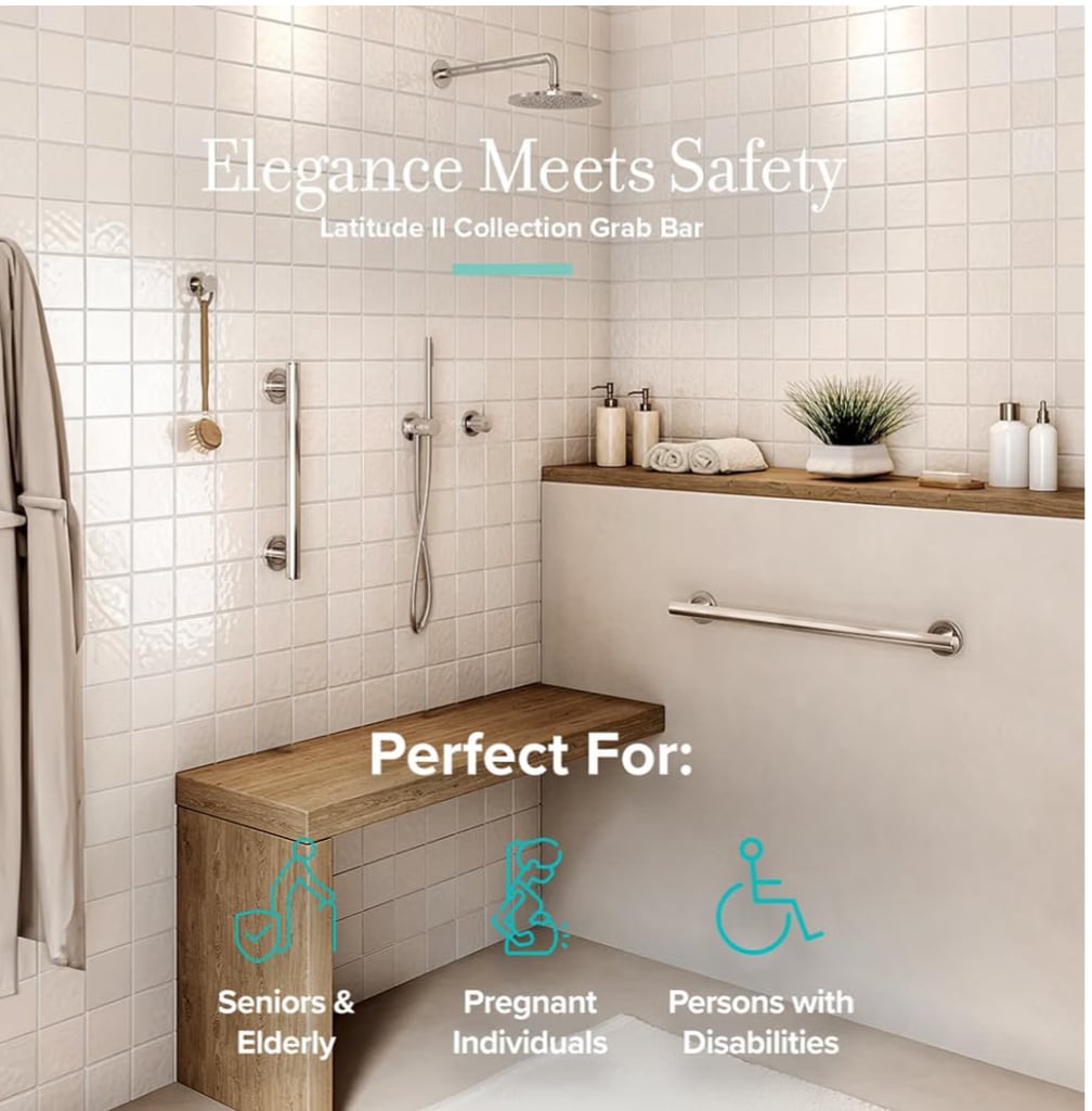 Gatco Grab Bar - ADA Compliant Stainless Steel 18"