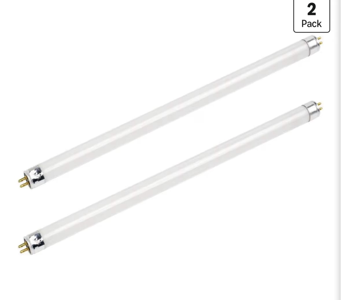 Unique Bulbs F8T5 Fluorescent Tube 8W 4100K Cool White (Pack of 2)