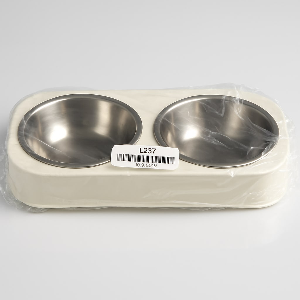 Double Stainless Steel Pet Bowl Set