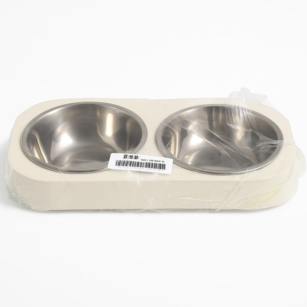 Double Stainless Steel Pet Bowl Set