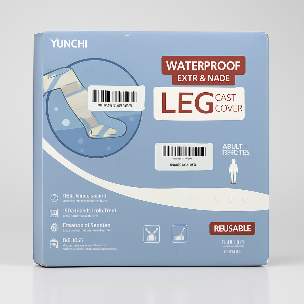 YUNCH Waterproof Extra-Wide Leg Cast Cover - Reusable