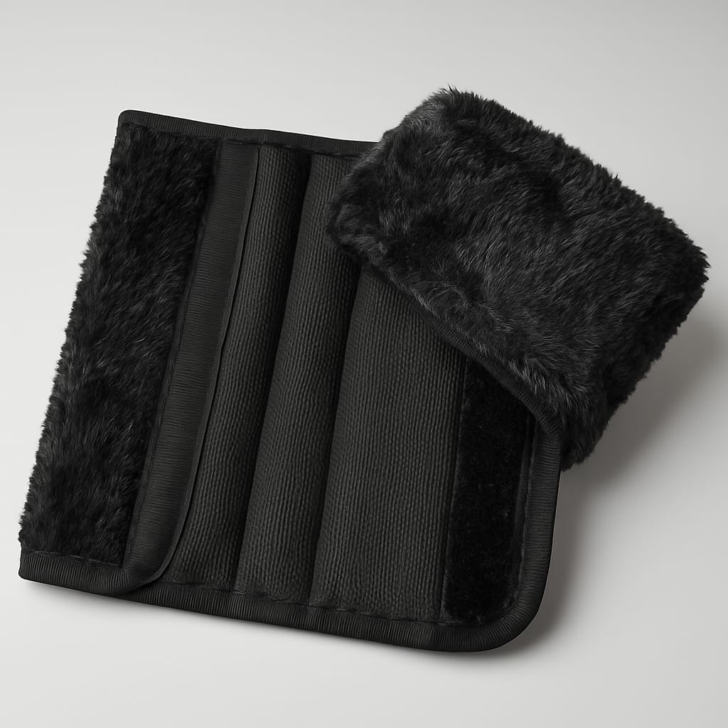 Black Plush Seatbelt Shoulder Covers