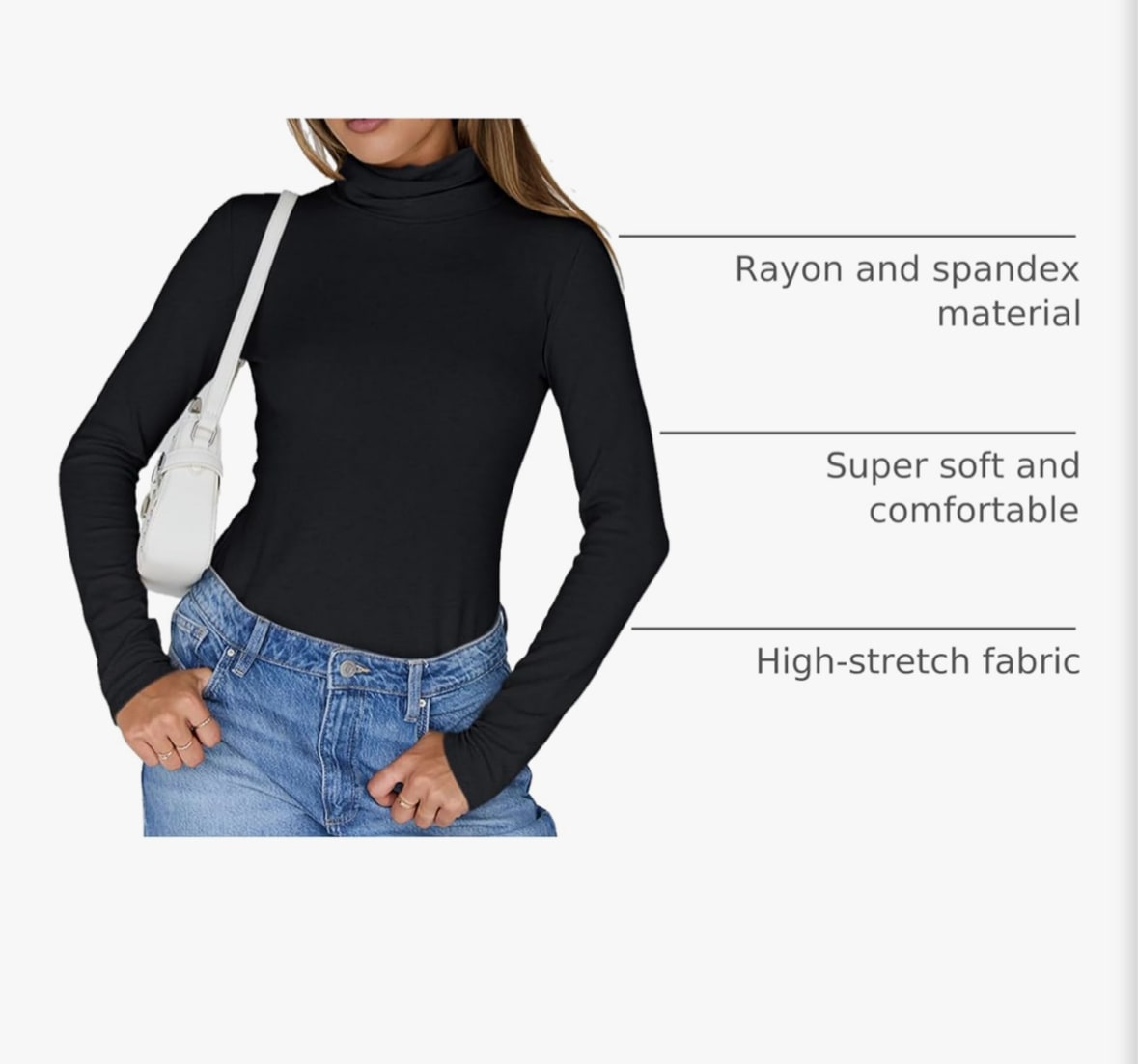 Trendy Queen Womens Turtleneck Tops Winter Clothes Long Sleeve Basic Shirts,Underwear Stretchy Fit,Tight Lightweight Fall Fashion 2026