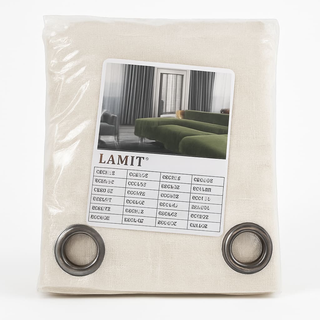 Lamit Grommet Top Curtain Panel - 52W x 84L - Off-White