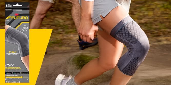 3M Futuro Large Knee Sleeve with Removable Stabilizers