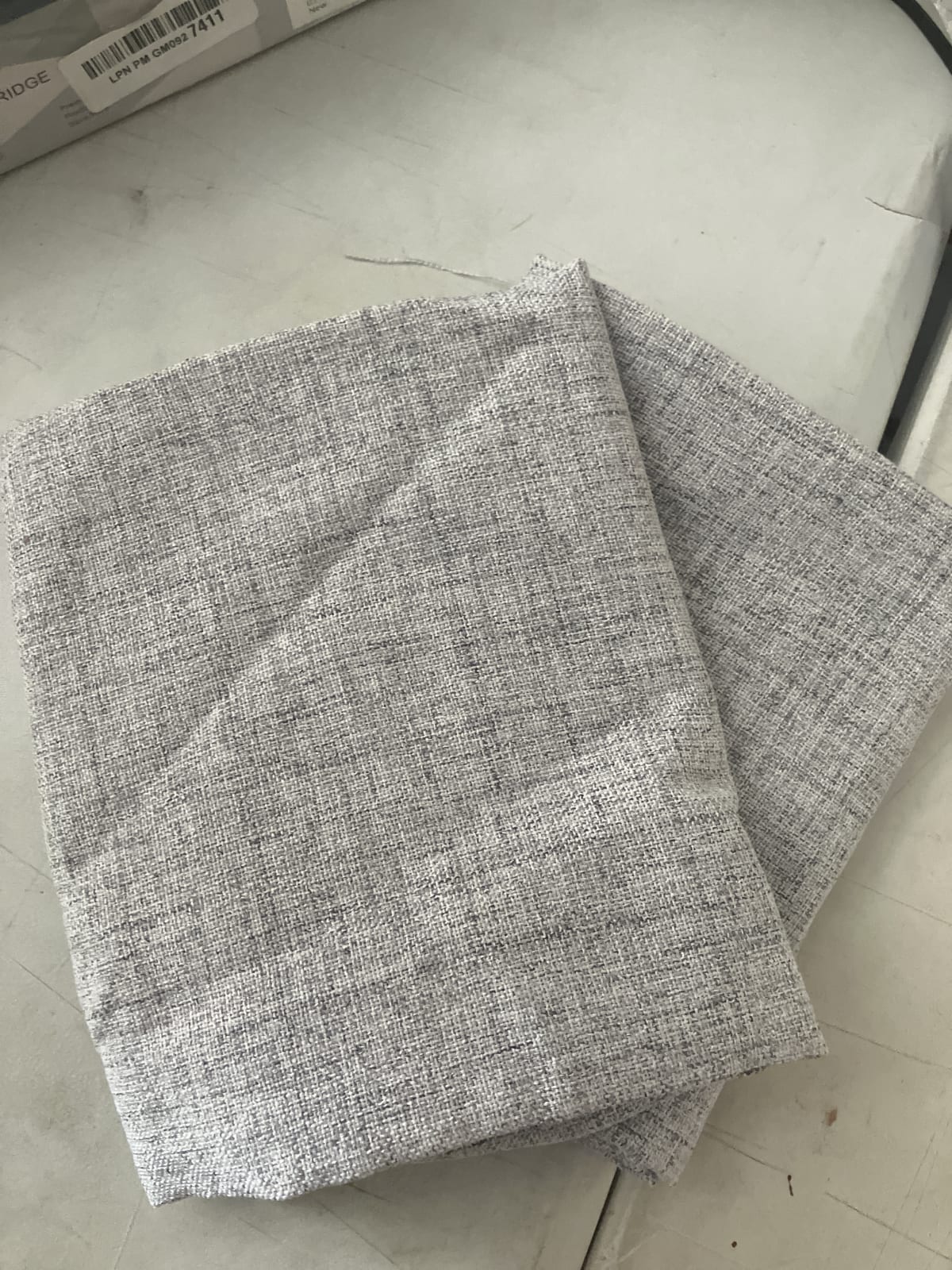 Gray Textured curtain panels 25x 30 - 2 panels