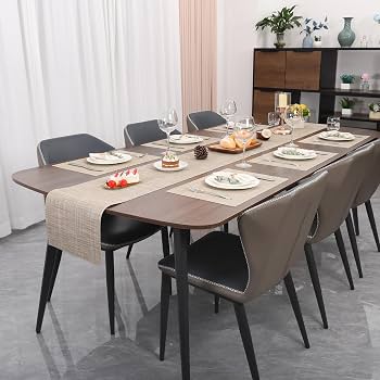 Myir JUN Table Runner, Vinyl Table Runner Indoor 72 Inch Long Arbitrarily Cropped Runner for Table Heatproof for Home Party