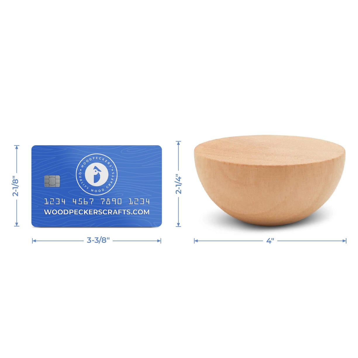 4in Split Wooden Balls (Pack of 3)