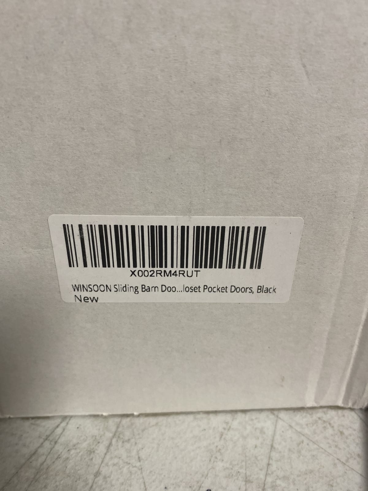 WINSOON Sliding Barn Door Hardware Kit - Black