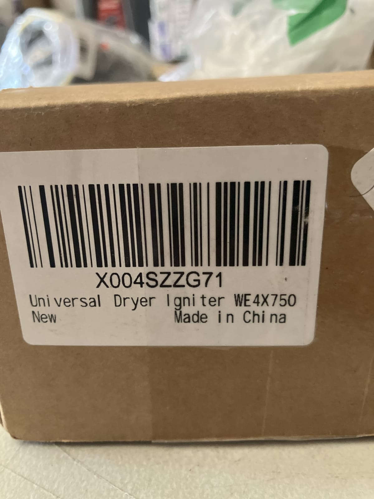 Universal Dryer Igniter WE4X750 - New Replacement Part