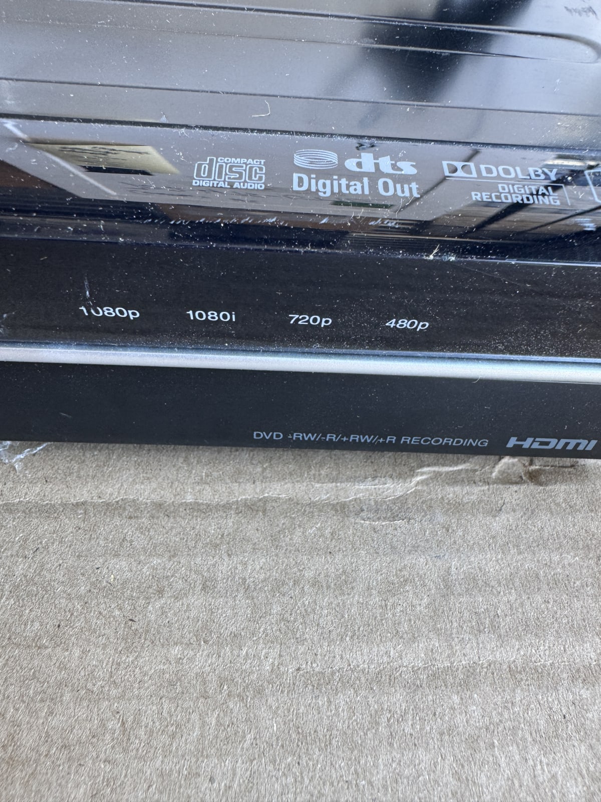 New open box Toshiba DR570 HDMI DVD Recorder w/ Remote & RCA Cable – Powers On