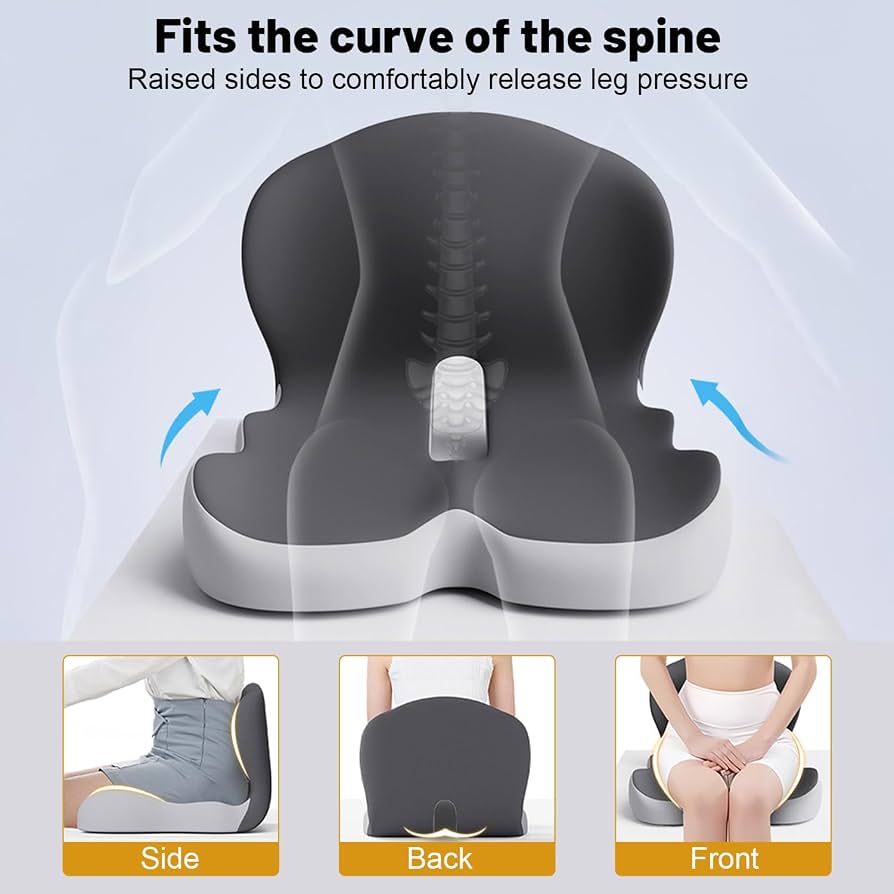 L-Shaped Seat Cushion for Ergonomic Support