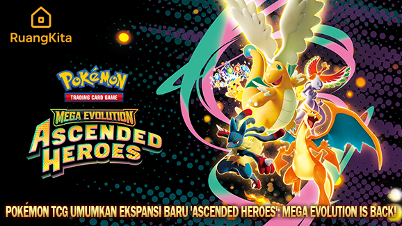 Kartu utama Mega Dragonite ex, maskot dari ekspansi Pokémon TCG Ascended Heroes