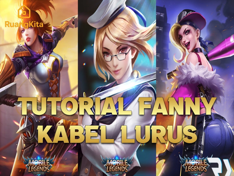 Ilustrasi Fanny Mobile Legends menggunakan teknik kabel lurus atau straight cable