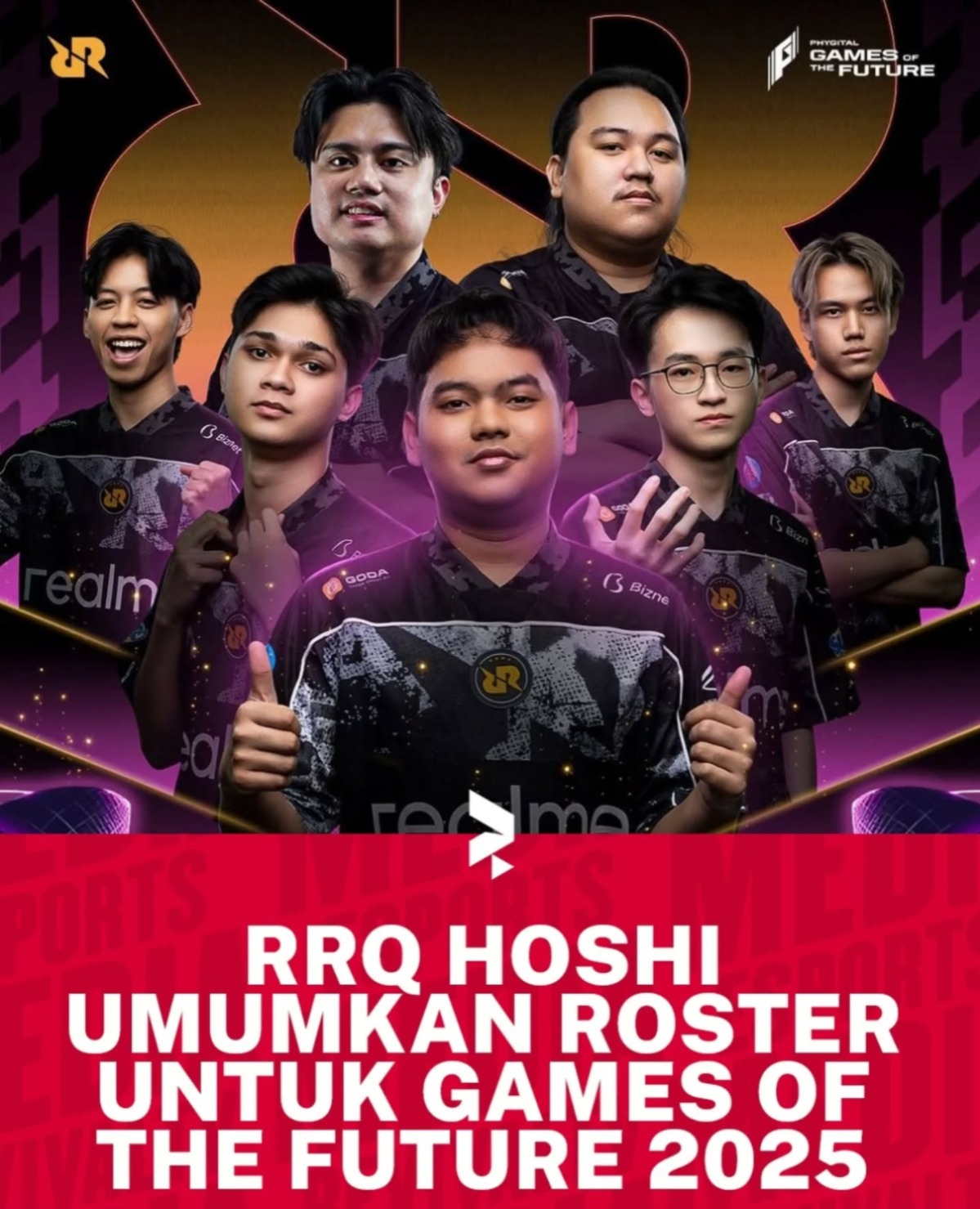 Full Roster RRQ Hoshi untuk turnamen Games of the Future 2025 Abu Dhabi
