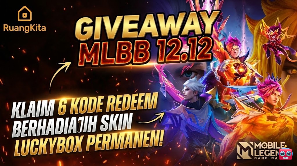 Kode giveaway Mobile Legends 12.12 berhadiah skin luckybox
