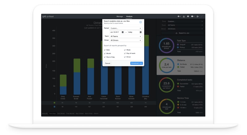 Getting the Most Out of the Onfleet Export Feature