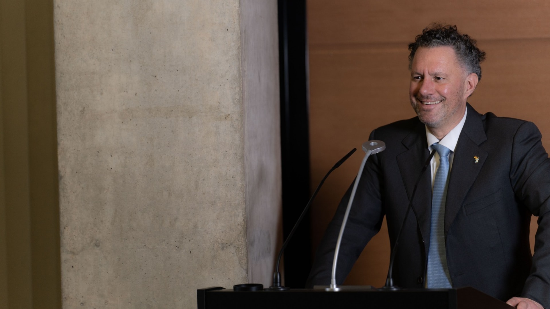 Sven Simer am Podium