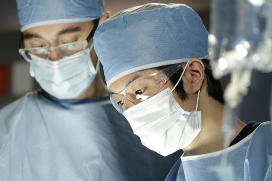 ent surgery in an operating theatre