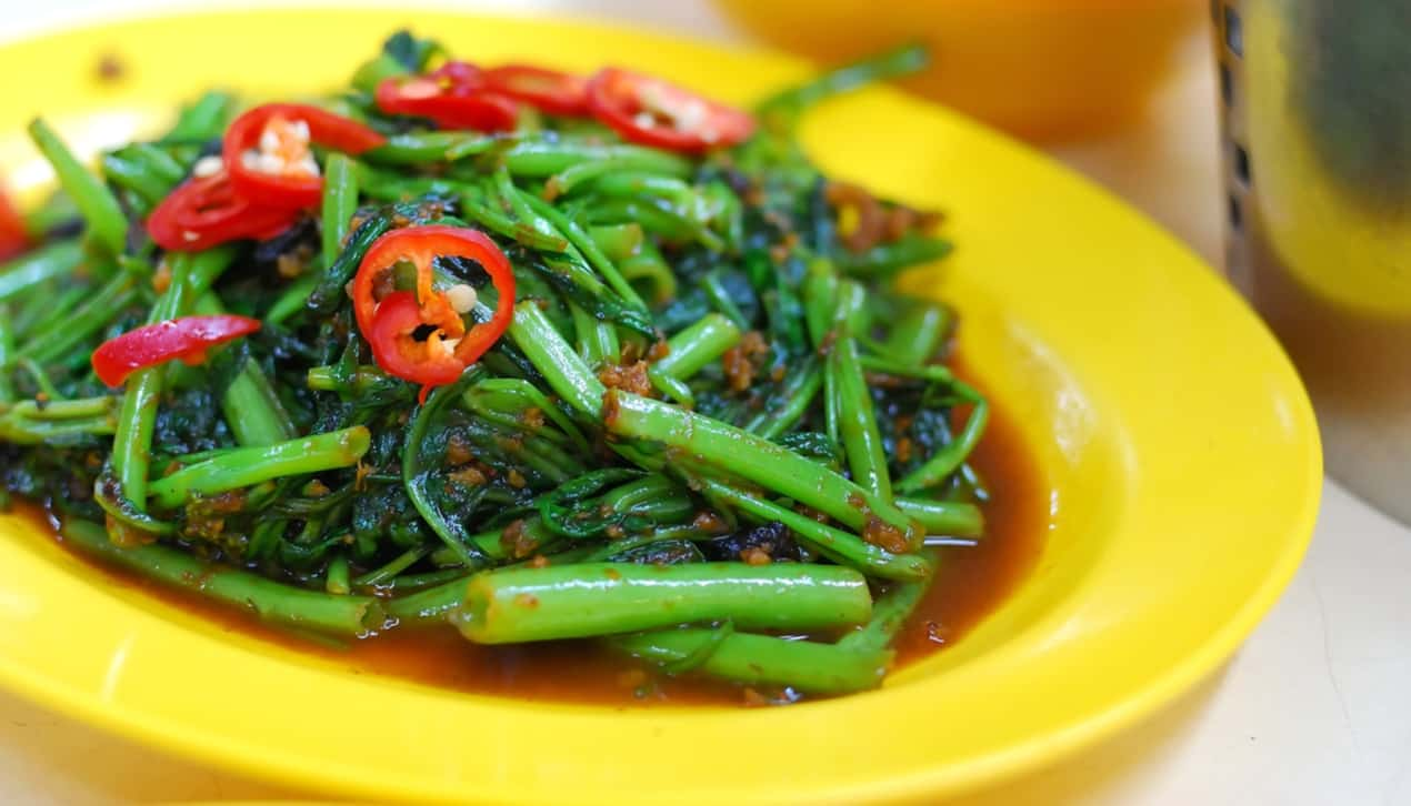 stir fried kang kong