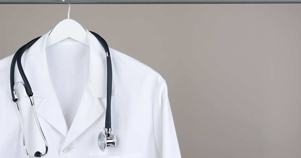 a doctor's white coat