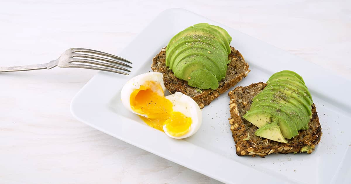 avocado toast and eggs