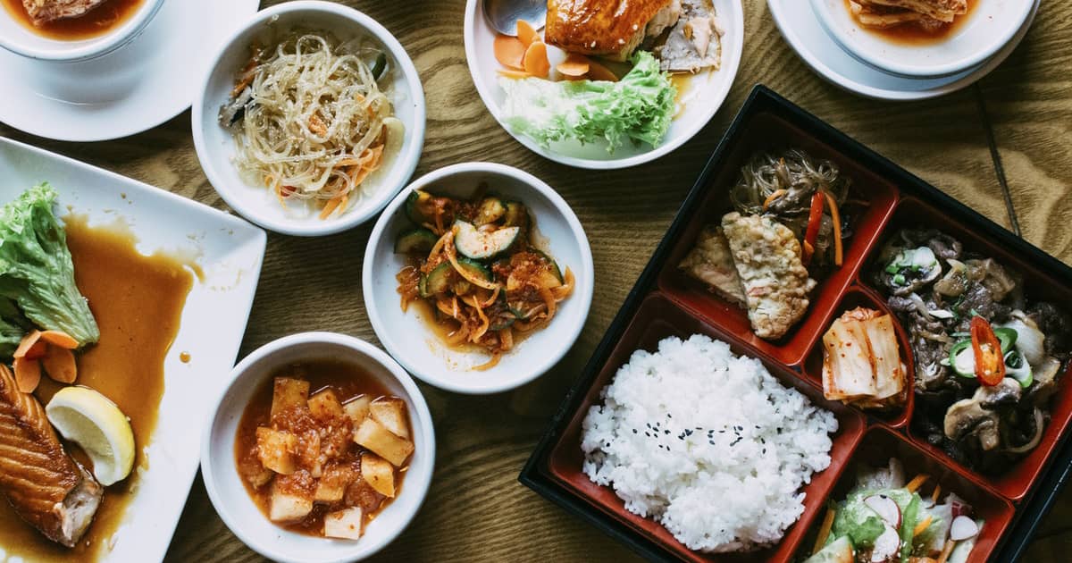 korean food on table