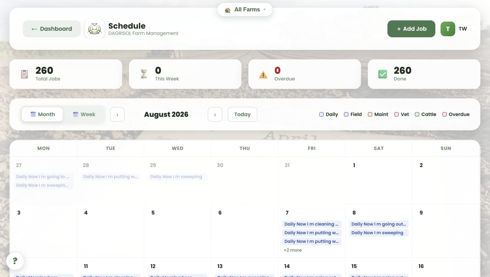 Schedule