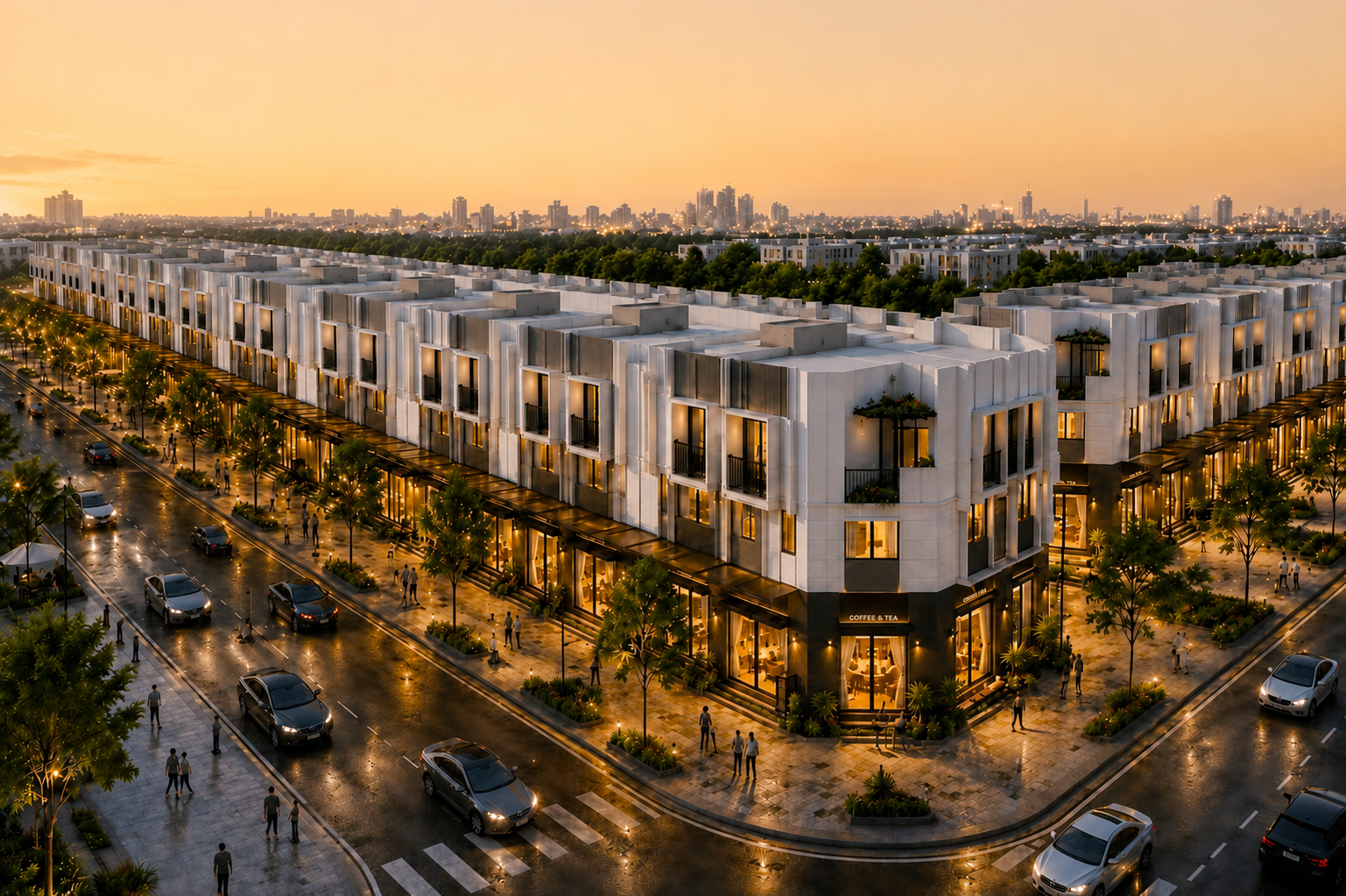 Mặt tiền khu nhà phố thương mại Haven Living