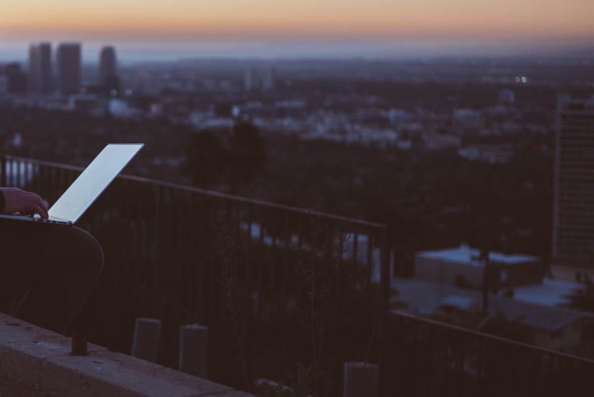 Skyline background photo.