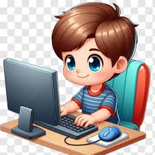 Girl studying online