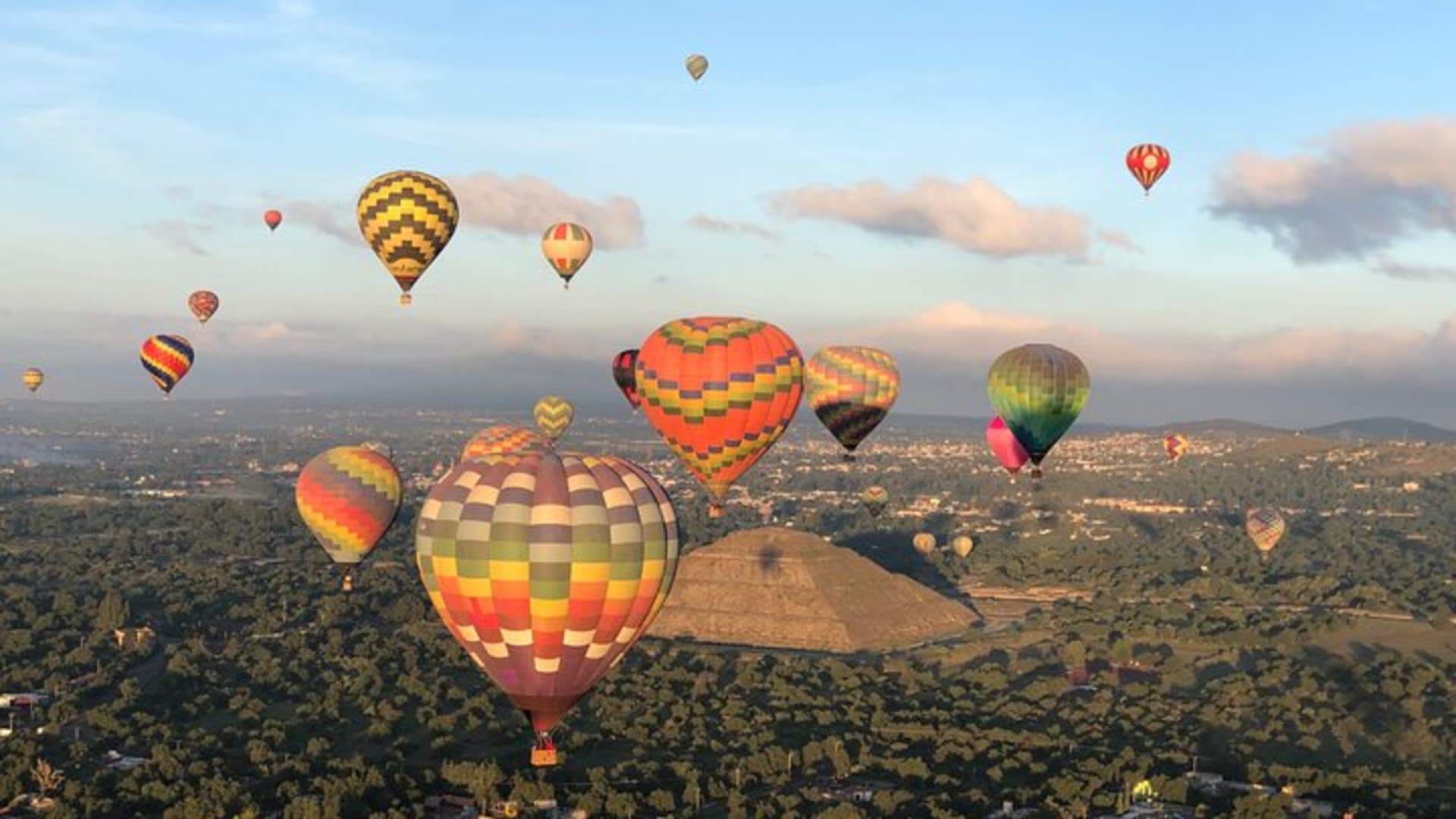 Vol en montgolfière à Teotihuacán depuis Mexico