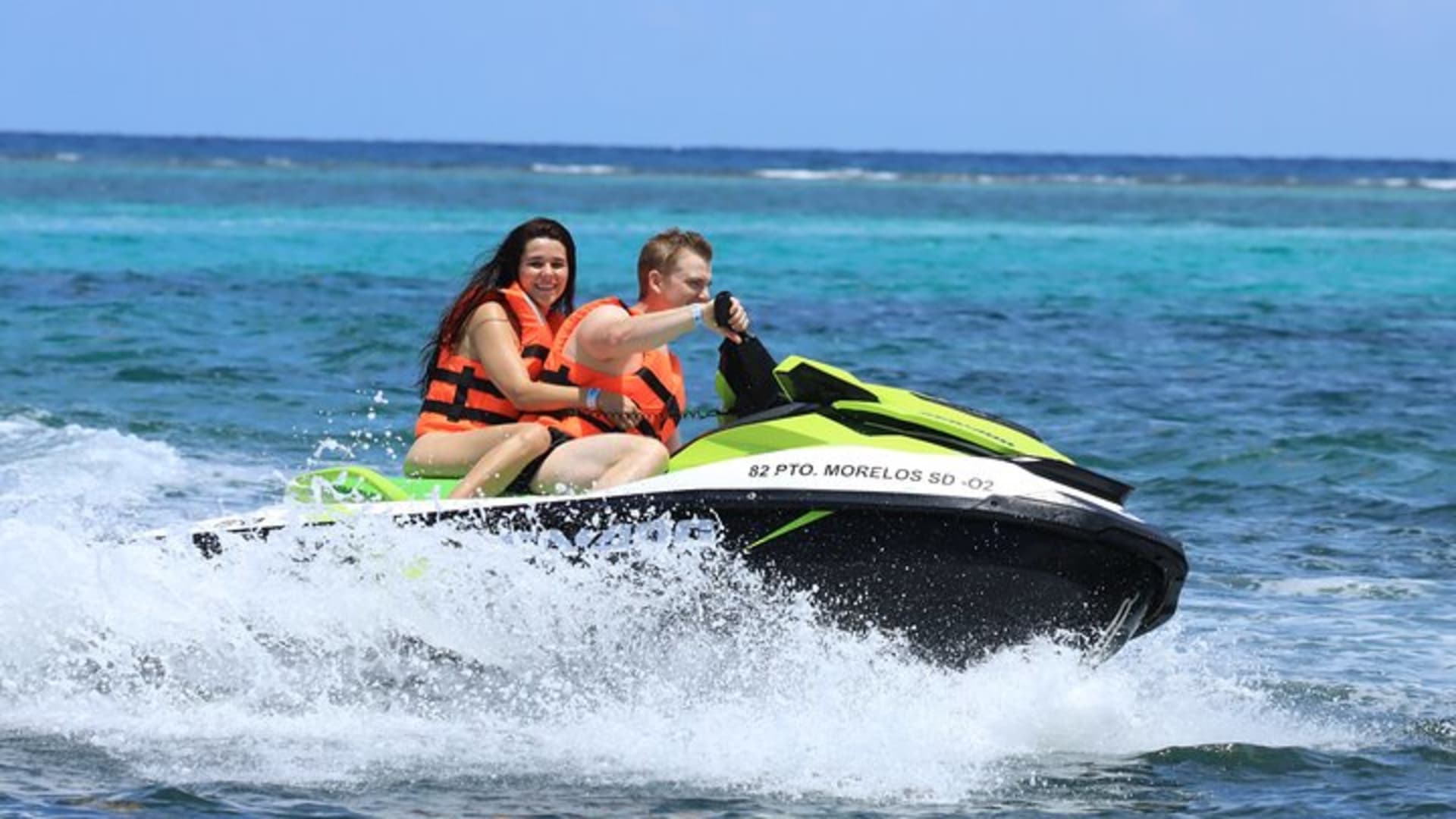 Drive a Waverunner in the beautiful Maroma Beach with transport