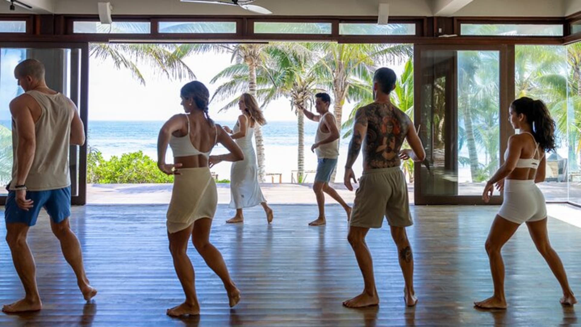 Tulum Salsa class at the Beach