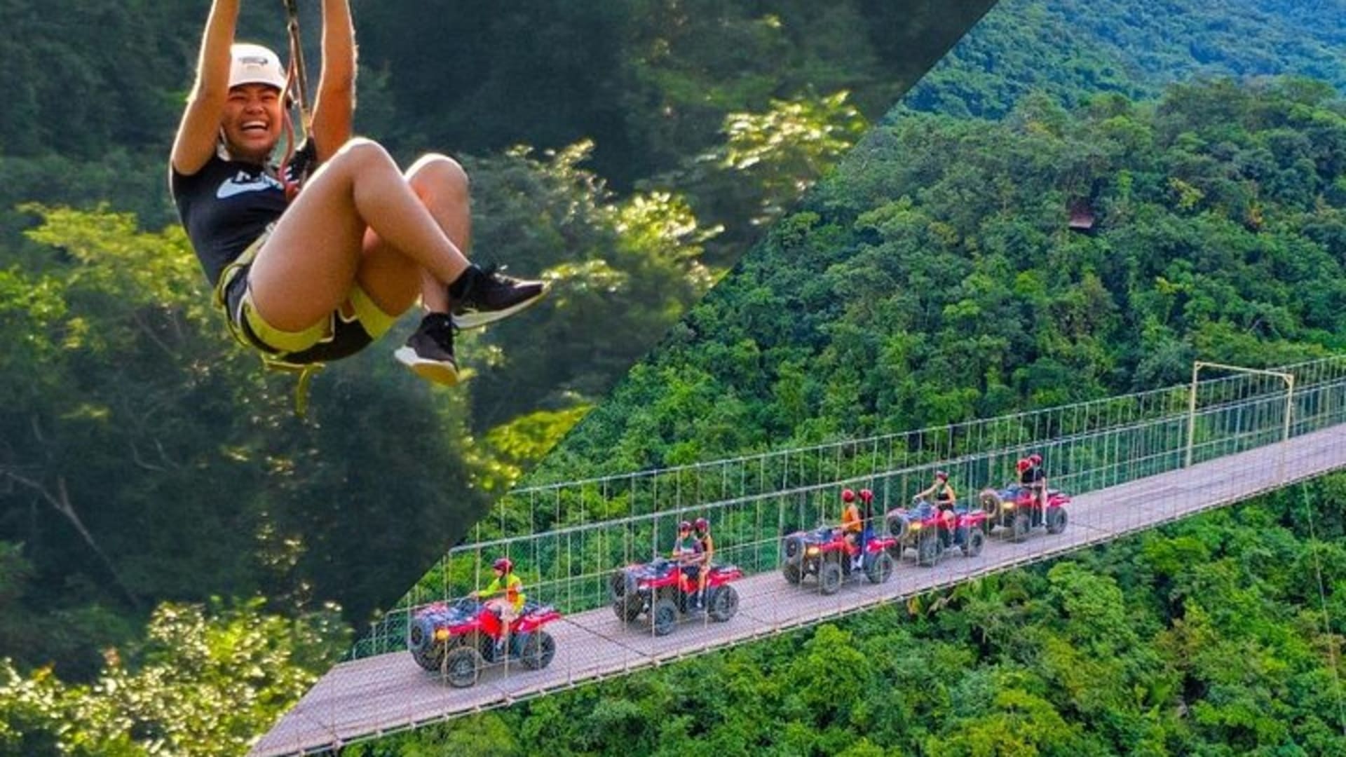 Combo ATV Jorullo Bridge + zip lines + mule ride