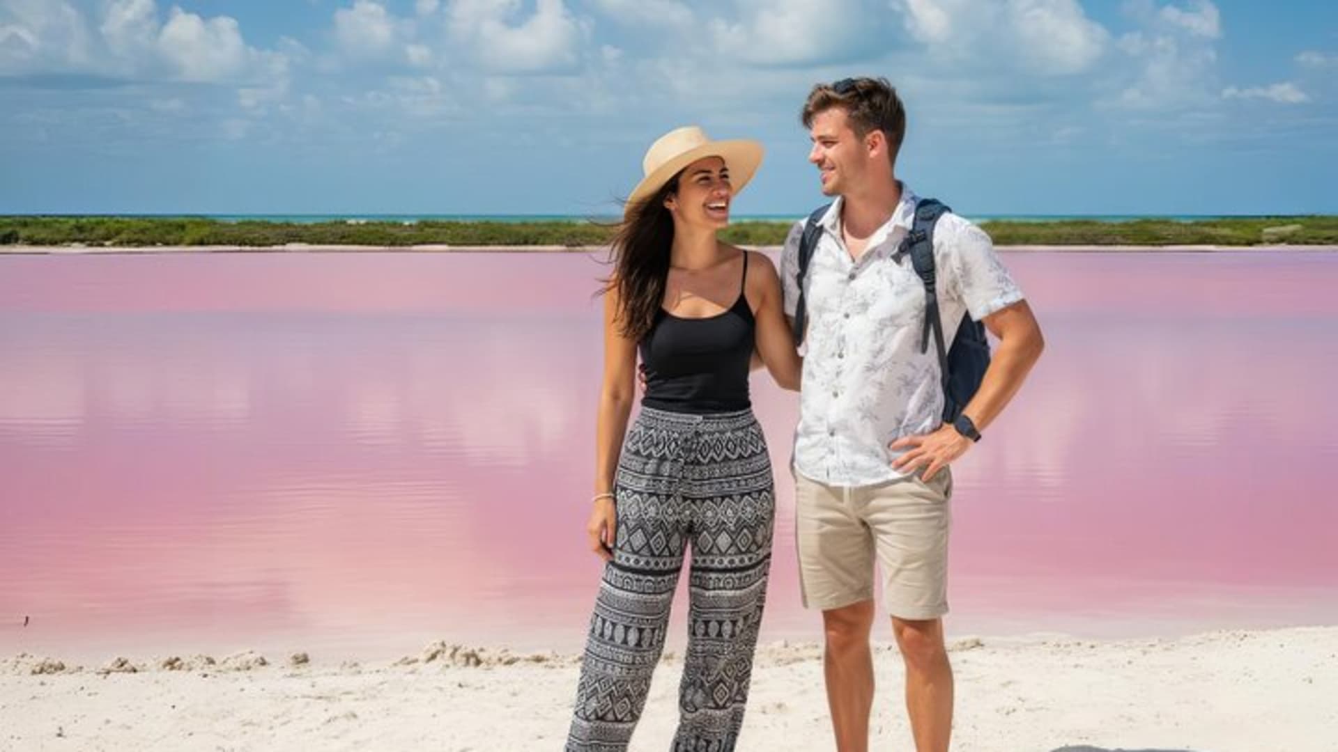 Lago Rosa de Las Coloradas y Río Lagartos: Tour Guiado + Cuotas de Entrada