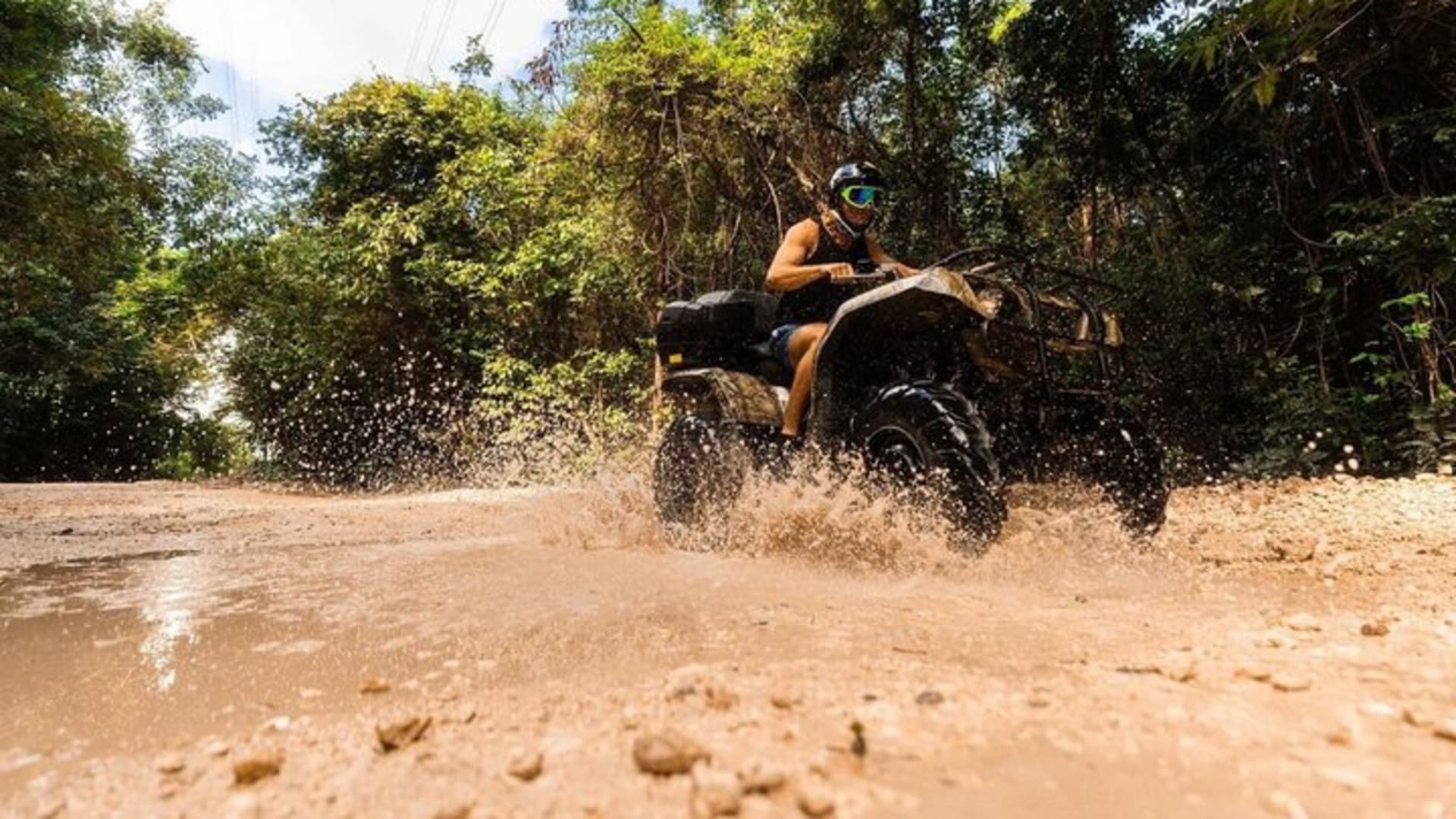 ATV Jungle Adventure with Ziplines, Cenote & Tulum Pickup