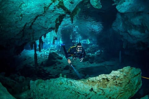 Go for 2 dives in cenote Dos ojos for certified divers — photo 5