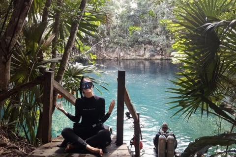 Freediving Intro for Beginners in a Cenote in Tulum Mexico — photo 2