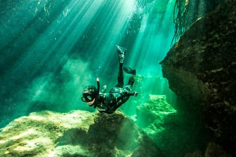 Freediving Intro for Beginners in a Cenote in Tulum Mexico — photo 1