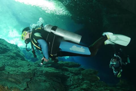 Tulum Area Experiences 2 Tank Guided Scuba Dives at Dos Ojos Cenote's + Lunch — photo 1