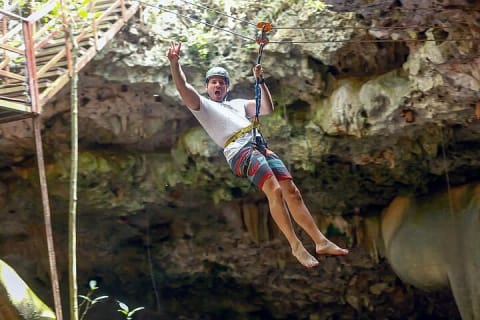 Tulum E-Bike Jungle Zip Line/Repel Snorkel Cenote + Lunch — photo 5