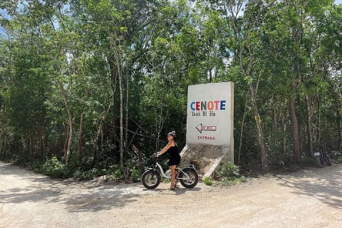 Tulum E-Bike Jungle Zip Line/Repel Snorkel Cenote + Lunch — photo 3