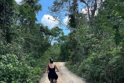 Tulum E-Bike Jungle Zip Line/Repel Snorkel Cenote + Lunch — photo 8