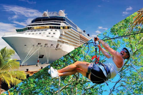 Tyrolienne pour passagers de bateaux de croisière, aventure dans la jungle de Puerto Vallarta — photo 1