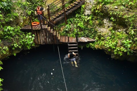 Live this extreme adventure tour. Jungle zip line with ATV and cenote swim. — photo 6