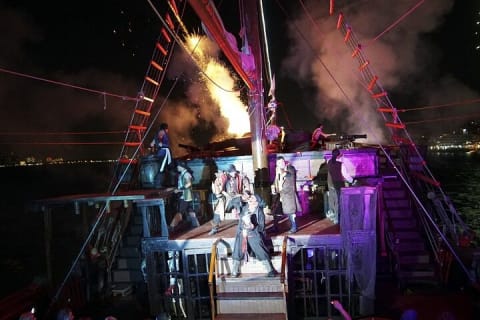 Incroyable spectacle de pirates nocturne dans la baie de Puerto Vallarta — photo 10