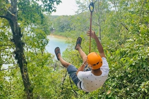 Private Tour Coba Ruin Punta Laguna Monkey Spider Cenote Mayan Village — photo 5