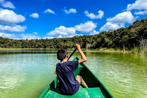 Private Tour Coba Ruin Punta Laguna Monkey Spider Cenote Mayan Village — photo 6